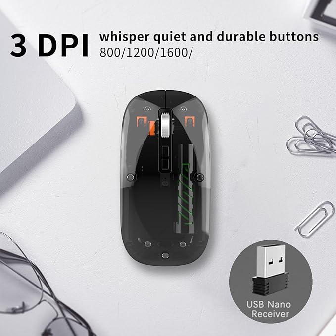Foldable & Folding Wireless Keyboard Set Combo for iPad, Transparent Bluetooth Typepad & Mouse, Compatible with iOS, Windows, Android, Smartphones, Laptops, etc.