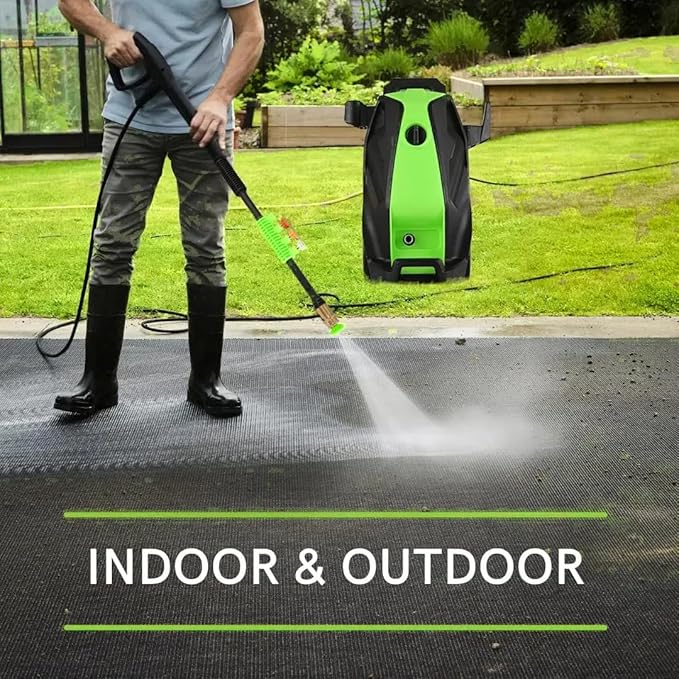 Pressure Cleaner, Heavy Duty Power Cleaner with Foam Cannon, 4 Nozzle Tips,33FT Hose and Soap Bottle for Home/Cars/Driveways/Patios/Decks/Fences(Green)
