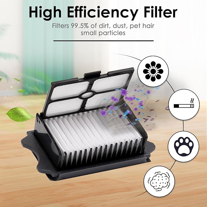 (9 Pack) iFloor 3 / Floor One S3 Replacement HEPA Filters for Tineco iFloor 3, Floor One S3, Floor One S5, Floor One S5 Pro 2, Cordless Wet Dry Vacuum Cleaner, Filters Accessories, Canister Filter