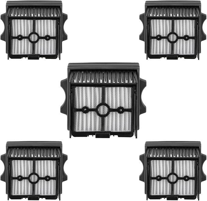 (5 Pack) Floor One S9 Artist Pro Replacement HEPA Filters Compatible with Tineco Floor ONE S5 Combo Cordless Wet Dry Vacuum Cleaner Filter, Accessories Kit (Note: Not applicable to Floor ONE S5/S3)