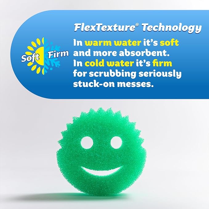 Scrub Daddy Sponges & PowerPaste XL Value Pack - 4 Scrub Daddy Multipurpose Dish Sponges & PowerPaste XL All-Purpose Cleaning Paste - Scratch-Free, Multi-Surface Household Cleaning Supplies Kit (5ct)