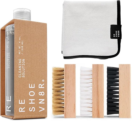 RESHOEVN8R Shoe Cleaner Kit and Sneaker Cleaner Sets - Cleaning Kit Solution for Sneakers, Mesh, Canvas, Suede, Knit, Leather