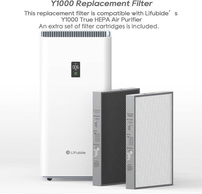 Large Room Air Purifier, H13 True HEPA,4555 Sq.Ft Coverage,24dB Low Noise For Bedroom Air Purifiers,Removal Of 99.99% 0.01 Microns Particles, PM2.5 Monitor(Y1000)