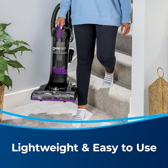 BIISSELL Lightweight Upright Vacuum with Helix System, 13‑Inch Path, Extension Wand & On‑Board Tools for Deep Carpet & Hard Floors
