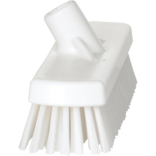 Vikan 70605 Brush,Wall/Floor Scrub,Stiff,12",PP/PBT,White