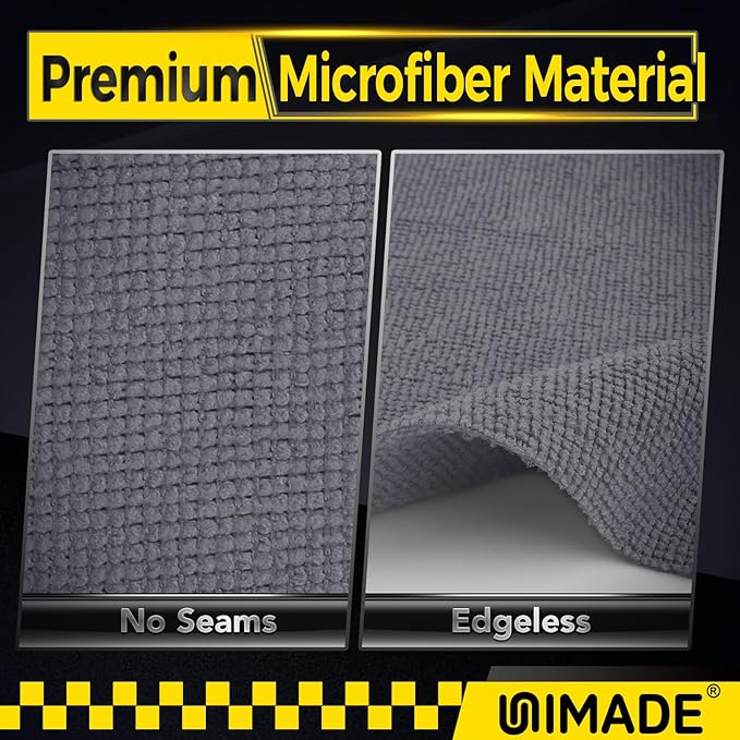 Microfiber Cleaning Cloth, 100 Pack Microfiber Towels for Cars Commercial Grade Work Rags Bulk Detailing Cloth for Automotive Bar Mechanic Restaurant Garage Housekeeping, 11.5"x 11.5", Grey