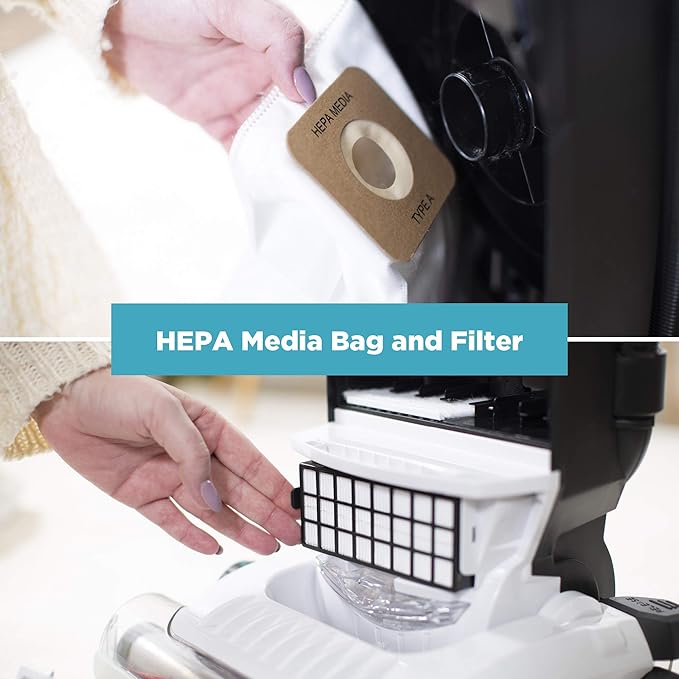 Simplicity Vacuums Bundle with Type A Vacuums Bags and Filter Set for S20EZM Allergy Upright Vacuum, SAH-6 Vacuum Bags and SF20EZM Filter Set with Certified HEPA Filtration, S20EZM bags