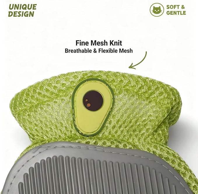 Pet Grooming Glove & Hair Remover - Deshedding Brush for Shedding Control - Gentle Massage Mitt for Dogs & Cats with Long and Short Fur - Ideal for Bathing and Grooming