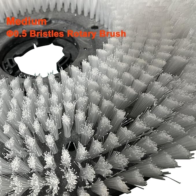 Universal 1 Piece 21 Inch Diameter Rotary Scrub Brush Fit for 21'' Commercial Floor Machine-Medium Brush (508mm)
