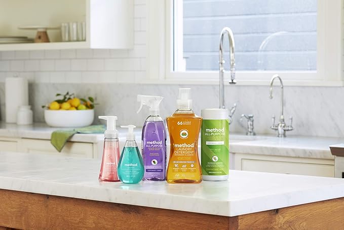Method Glass Cleaner Spray, Mint, Ammonia Free Solution, Mirror & Window Cleaner - Great for Indoor & Outdoor Glass Surfaces, 28 oz Spray Bottles (Pack of 8)