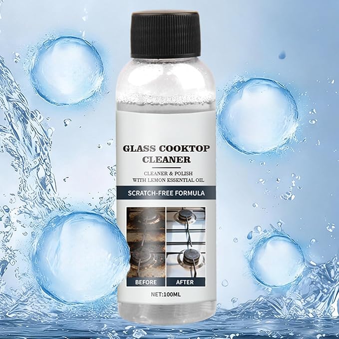 Stove Cleaner, Powerful Oil Remover Spray, 100ml Glass Top Degreaser for Kitchen, Cleaner, Cleaning Solution with Fast Action, Stove Countertop Floor Grout for Home Bathroom Grill