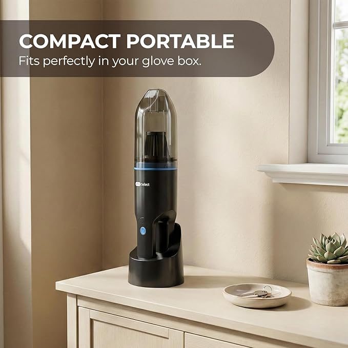 Apical Life Mini Crumb Vacuum Rechargeable 10000Pa Brushless Motor, 1.6lbs Cordless Handheld Vacuum with LED Light for Car Home Office