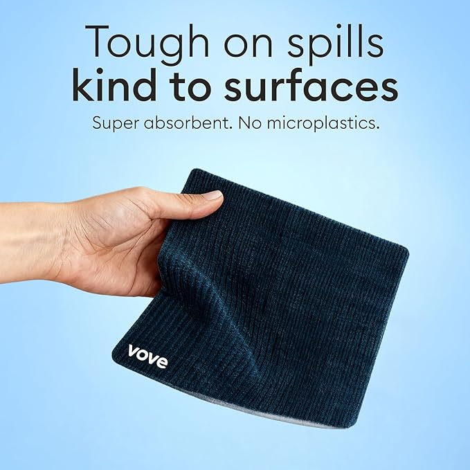 Vove Swedish Dishcloths 5-Pack, Essential Neutrals - FSC Certified Cellulose & Cotton, Oeko-TEX Standard 100, Reusable Washable Kitchen Cleaning Cloths, Eco Friendly Floral Design
