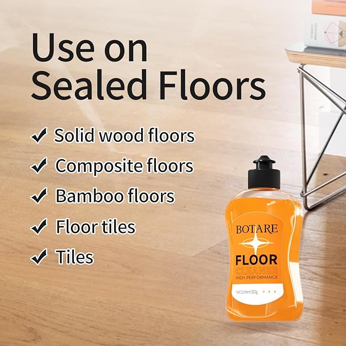 Floor Cleaner For Mopping, Cleaning Supplies For Wood Tile Laminate Hardwood Floor Solution Liquid, Orange 17.6 Fl Oz Each(3 Bottle)
