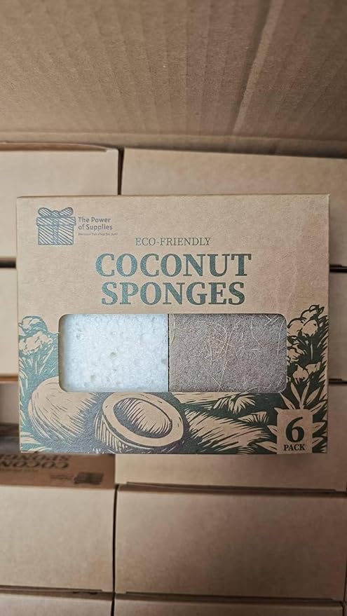 Coconut Fiber Sponges – Natural & Biodegradable. 100% Eco-Friendly