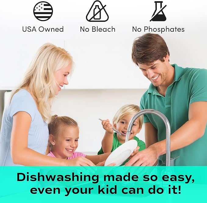 Zero Trace Dishwasher Detergent Eco-Friendly Sheets for Dish Washing - Plant Powered Technology- Unscented- 60 Loads