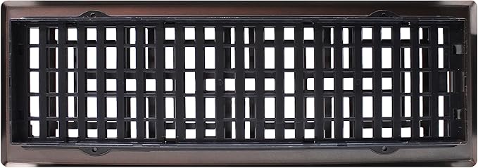 Decor Grates AJH414-RB Oriental Floor Register, 4x14 Inches, Rubbed Bronze Finish