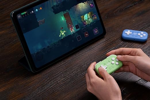 8Bitdo Micro Bluetooth Gamepad Pocket-sized Mini Controller for Switch, Android, and Raspberry Pi, Supports Keyboard Mode (Green)