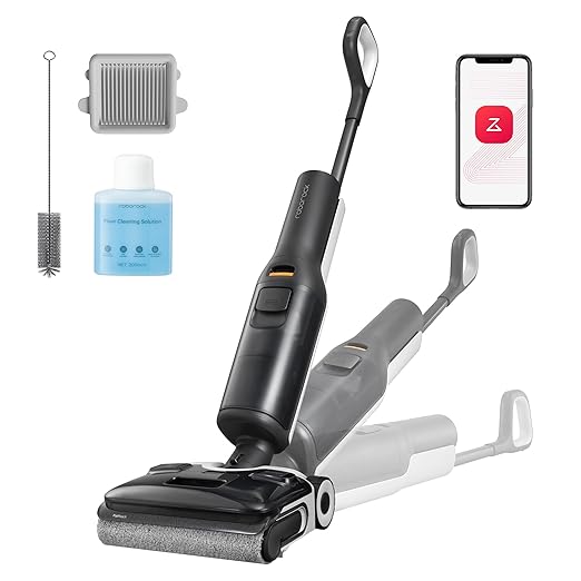 roborock F25 ACE Wet Dry Vacuum Cleaner, Cordless Vacuum Mop All in One for Hard Floor, 20000Pa Hardwood Floor Cleaner with Zero Tangle, 194°F Hot Air Flash Drying Electric Mop, 180° Lie Flat, WiFi