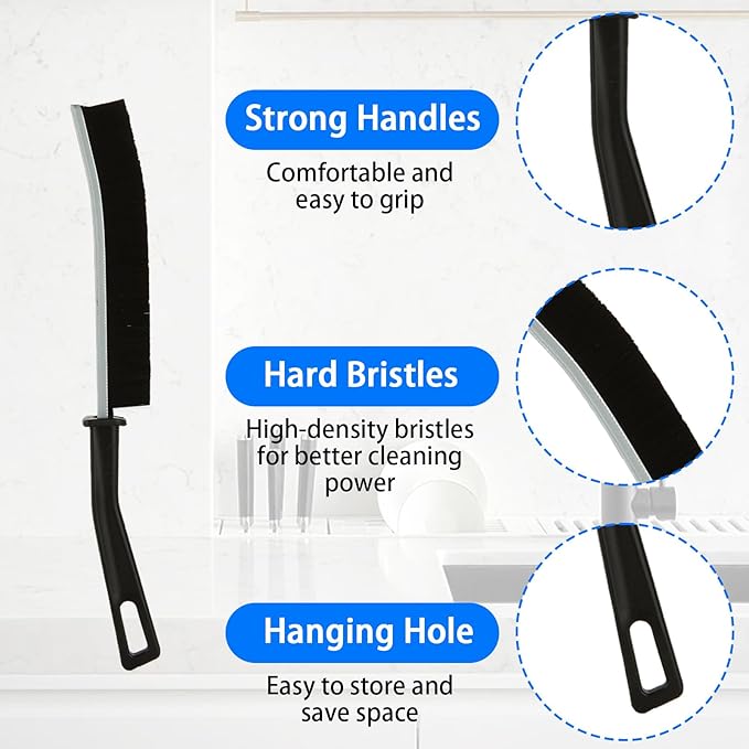 30 PCS Hard Bristle Crevice Cleaning Brush Corners Cleaning Brush Tool Slim Gap Scrubbing Tool Thin Grout Cleaner Brush for Bathroom Kitchens Window Tracks