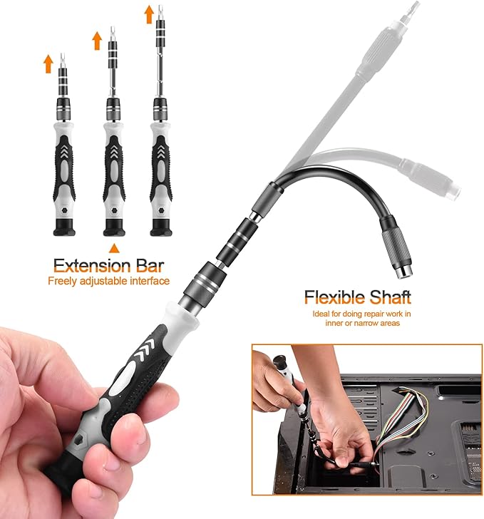 Precision Screwdriver Set, Premium 115 in 1 Magnetic Repair Tool Kit for Electronics, Computer, iPhone, Laptop, Game Console, Watch, Eyeglasses, and DIY