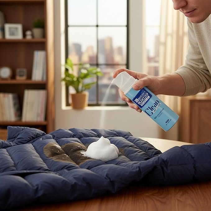 Dry Cleaning Spray, 150ml Fabric Stain Remover Foam, Upholstery Cleaning Foam for Home and Office, Effective Stain Removal for Carpet, Couch, Furniture, Jackets, Laundry, and Interior Surfaces, Quick