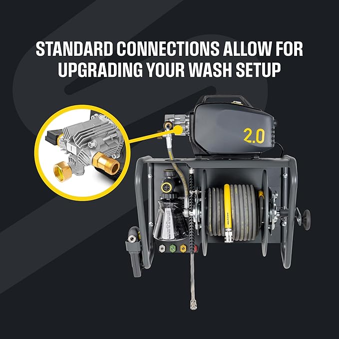 Active 2.0 Electric Pressure Washer – 2.0 GPM high Pressure Washer for DIY at Home car wash, Detailing and Other Cleaning transformations with 1800 Peak PSI