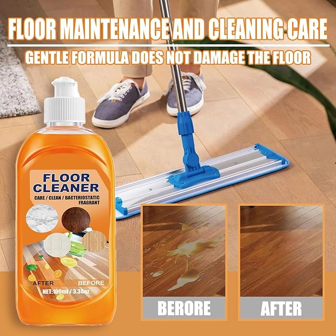 Multi-purpose Floor Cleaner, Powerful Decontamination Floor Cleaner, Laminate Floor Cleaners Concentrate Wood Floor Cleaning Polishing Brightening for Tile and Wood Floors (3 Set)