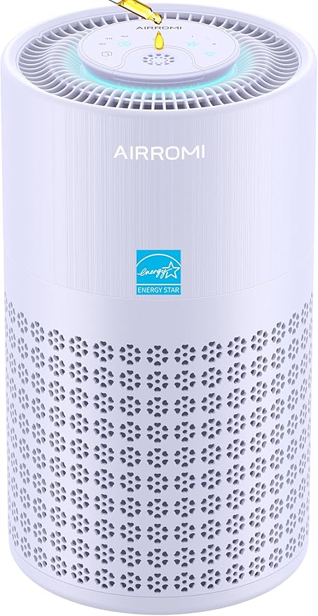 AIRROMI Air Purifier for Bedroom with A2001 Lavender Purple