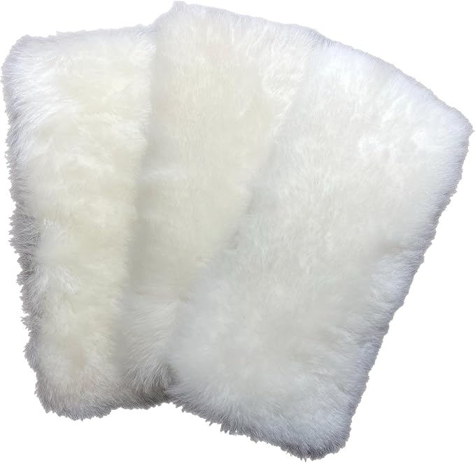 Genuine Lambwool Mop for Floor Cleaning, Dusting, Waxing, 9" Flat Mop with Reusable Lambswool Refills for Wet & Dry Use. Hardwood, Laminate and Tile Flooring. (1 Pad Holder + 3 Pads)