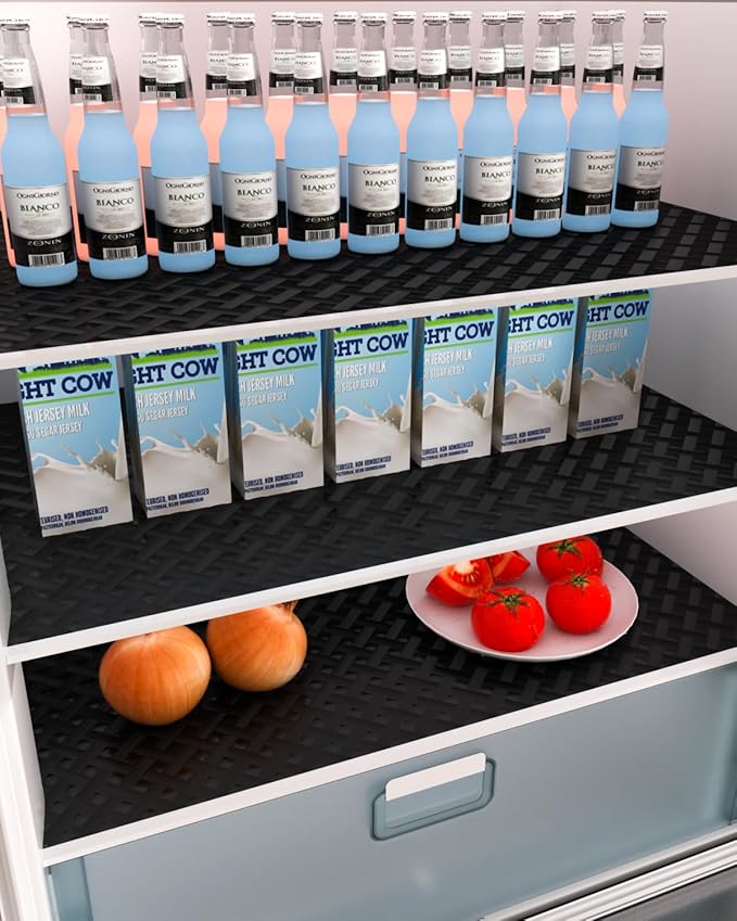 Shelf and Drawer Liner for Kitchen Cabinet, Non-Adhesive 12in x 360in Waterproof Contact Paper Refrigerator Liners Thickened Durable EVA Material Non Slip Mat for Dresser Cupboard Pantry Protector