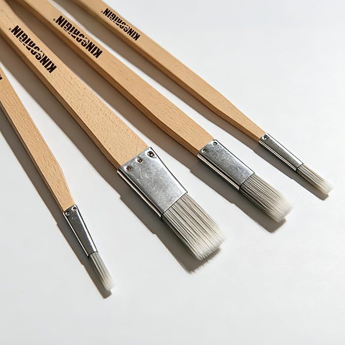 Trim Paint Brushes Set of 12-0.25", 0.5", 0.7", 1" Slant Lining Fitch Paint Brushes for Detail, Small Cutting in Brushes for Trim, Edges and Crafts
