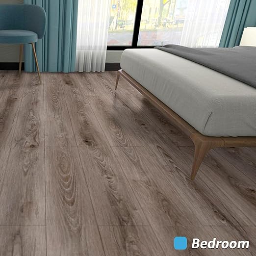 Art3d 60 Sq.ft Peel and Stick Floor Tiles, 40Pcs Luxury Vinyl Plank Flooring Wood Look, Adhesive and Waterproof Tile Sticker for Bedroom, Living Room, Kitchen, Teak