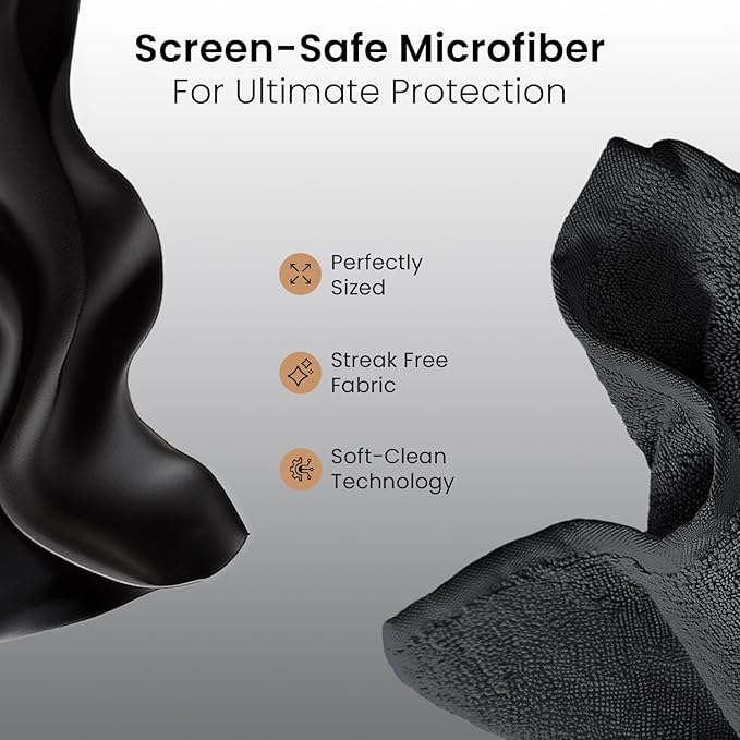 Screen Cleaner Spray and Wipe - TV screen cleaner spray and 2 Microfiber cloths, Computer Screen Cleaner, TV screen cleaner for Smart TV & Monitor, Laptop, MacBook, iPad and Electronic Devices - (2oz)