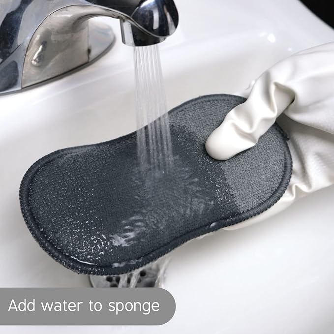 JAWS Cream Cleanser 2-Pack with Microfiber Sponges - Hard Water Stain Remover and Mild Abrasive Cleaner