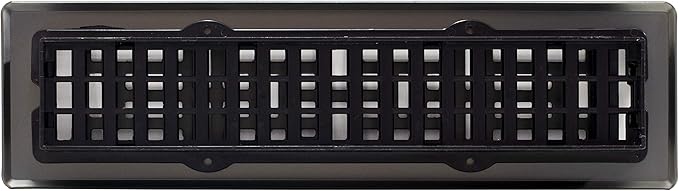 Decor Grates AJH212-GM Oriental Floor Register, 2x12 Inches, Gun Metal