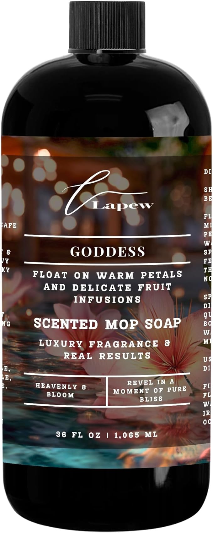Luxury Floor Cleaner, Scented Mop Soap Concentrate | Hard Floor Cleaner for Tile, Vinyl, Laminate, LVP & Sealed Hardwood | Low-Foam, Streak-Free | 36 oz | Goddess