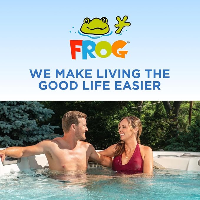 FROG @Ease Floating System for Swim Spas - Quick & Easy Self-Regulating Swim Spa Sanitizer - Swim Spa Maintenance System with Sanitizing Minerals & SmartChlor Technology - 8 Month Bundle+