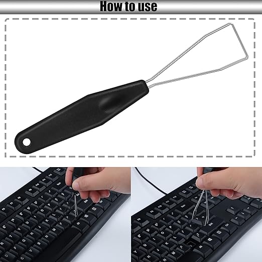 Minatee 9 Pieces Keyboard Lube Switch Puller Kit Ic Extractor Key Cap Puller Elbow Tweezers Pointed Tweezers Flat Head Grease Brush Fine Head Grease Brush Compatible with Switch
