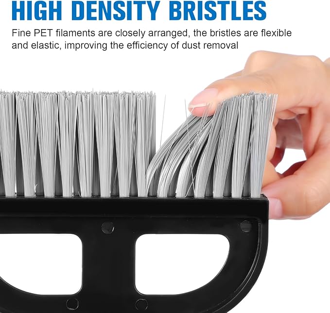 Keyboard Cleaning Brush and Mini Dustpan Set Compact 2-Piece Desktop Cleaning Tool for Laptops Keyboards Drawers and Small Spaces Black 8.46 X 6.29 Inches