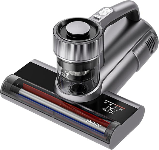Jimmy WB81 Mattress Vacuum Cleaner, Upgraded Roller Brush, Smart Dust Sensor LED, UV Light and Ultrasound, PTC Heating, Best for Pet Hair and Anti-allergen (WB81, 2025 New Model)