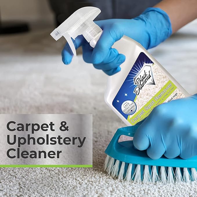 Black Diamond Stoneworks Carpet & Upholstery Cleaner: Fast Acting Deep Cleaning Spot & Stain Remover Spray Also Works Great on Rugs, Couches and Car Seats (1-Quart/1-Gallon)