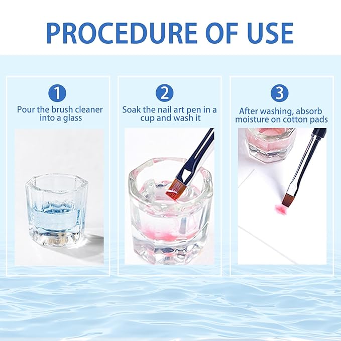 Nail Brush Cleaner - Special for Gel/Nail Art Brushes Cleaning solution & Makeup Brush Care, Must-Have for Renewal, 80ml/2.7fl.oz Nail Brush Cleaner