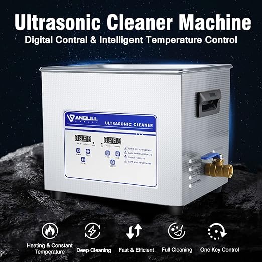 Anbull 15L/4Gal 360W Professional Ultrasonic Cleaner Machine with 304 Stainless Steel and Digital Timer Heater for Jewelry Watch Coin Glass Circuit Board Small Parts