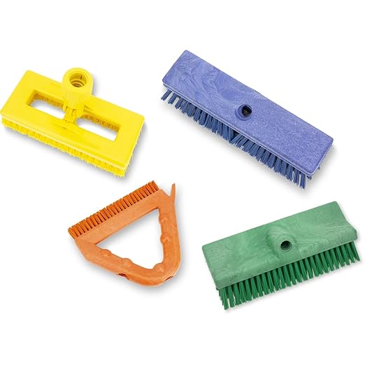 SPARTA 40423EC09 Plastic Floor Scrub Brush, Wall Brush, Equipment Brush With Nonabsorbent Bristles For Industrial Kitchens, Hospitals, Commercial Cleaning, 10 Inches, Green