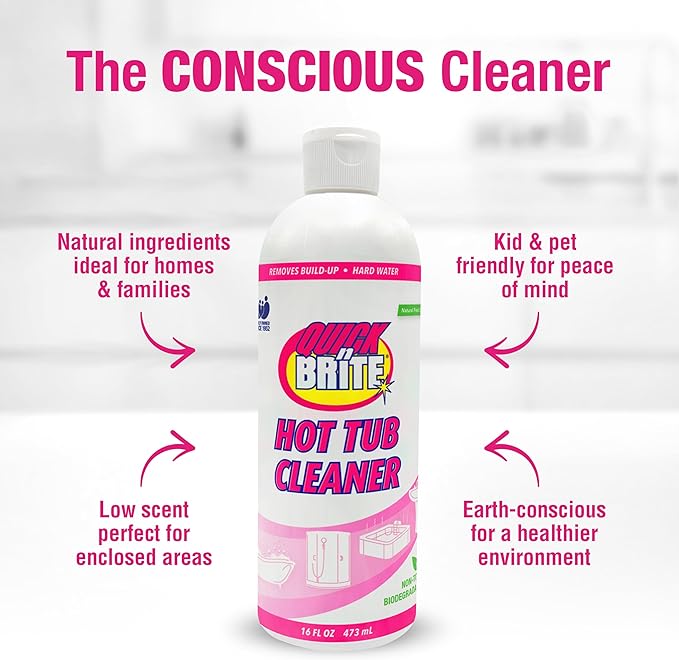 Quick 'n Brite Heavy Duty Hot Tub Cleaner - Non-abrasive Cleaning Gel, 16 oz. (Packaging May Vary)