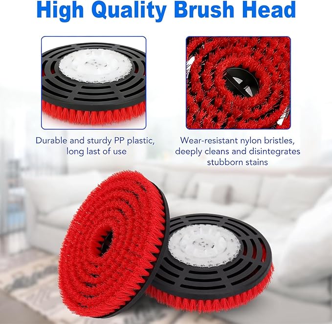 KVLZ 2-Pack - Newly Upgraded Steam Mop Replacement Brush Head, Compatible with Shark Steam Mops and Scrub Mops S8201/S8001/S7201/S7000 Series,Suitable for All Floor Types, Scratch-Free Polish (Red)