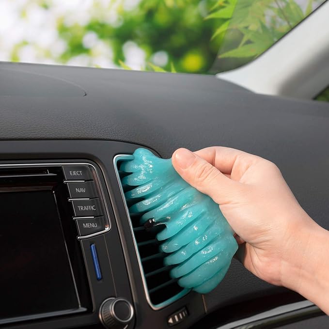TICARVE 2Pack Cleaning Gel for Car Putty Car Slime Cleaning Car Detail Putty Tools Car Interior Cleaner Automotive Car Cleaning Kits Keyboard Cleaner Blue Green (320g/11.2oz)