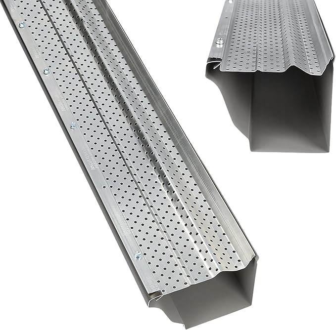 A-M Gutter Guard – Premium Heavy-Duty Lifetime Quality Aluminum - Leaf & Debris Protection, (5 Inch - 9800 Feet, Mill Finish) - DIY Easy - Made in The USA