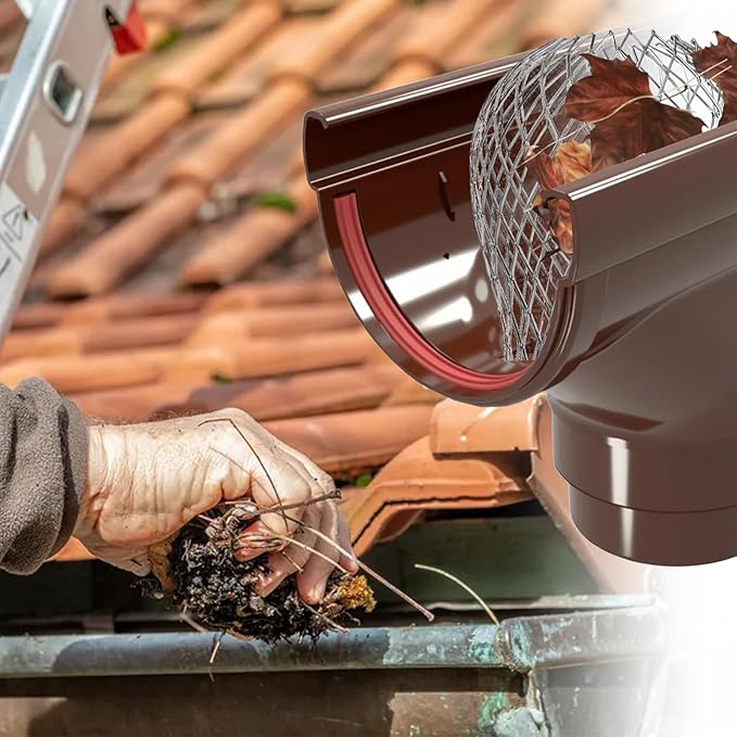 20 Pcs Gutter Downspout Guards 3.5 Inch Aluminum Leaf Filter Strainer Expandable Gutter Downspout Protector for Preventing Blockage Leaves Debri